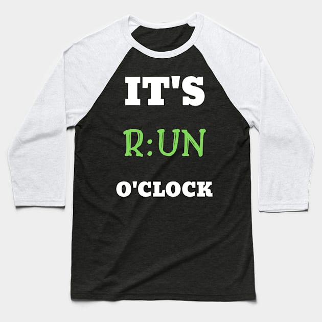 Best Funny Gift Idea for Running Lovers Baseball T-Shirt by MadArting1557